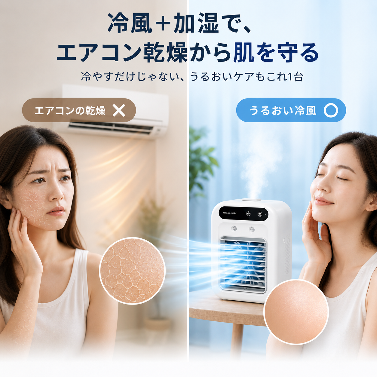 涼風くん™ 送風・冷風・ミスト加湿を1台で実現する多機能ポータブルクーラー