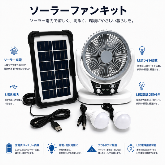SolarAir™ 車中泊と夏キャンプのための、静かなソーラーファン。